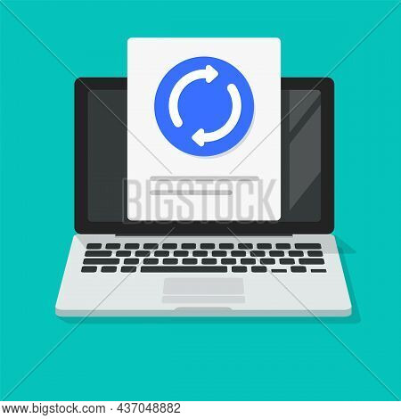Updating File Icon On Computer Or Upgrading Software Online Process Vector, Update Installation On S