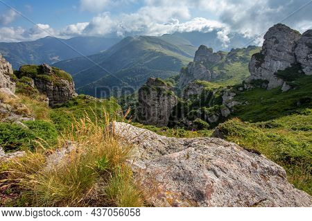 Landscape Of Babin Zub Peak On Stara Planina (balkan Mountains) In Summer Time. Track To Highest Poi
