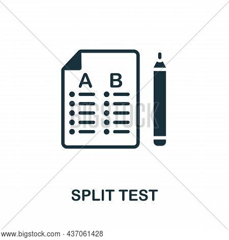 Split Test Icon. Monochrome Sign From Graphic Design Collection. Creative Split Test Icon Illustrati