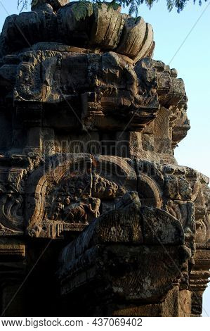 Ancient Ruins Building Prasat West Mebon Temple Of Khmer Empire In Largest Reservoir West Baray Or B