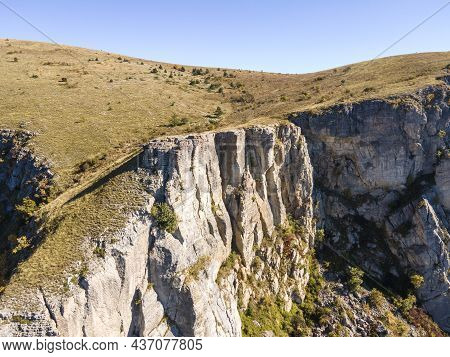 Aerial View Of Rock Formation Stolo At Ponor Mountain, Balkan Mountains, Bulgaria
