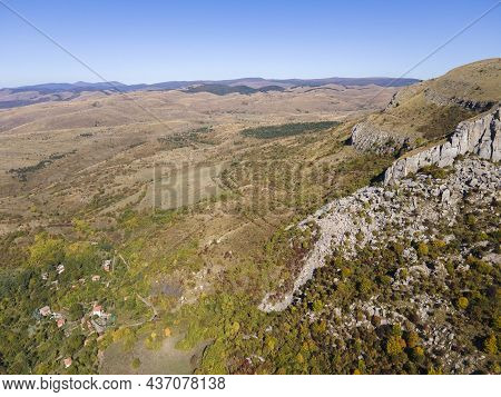 Aerial View Of Rock Formation Stolo At Ponor Mountain, Balkan Mountains, Bulgaria