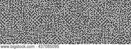 Turing Pattern. Monochrome Texture. Cool Modern Abstract Vector Background