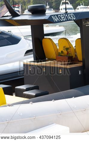 Poltu Quatu Port And Bay With Luxury Yachts On Costa Smeralda