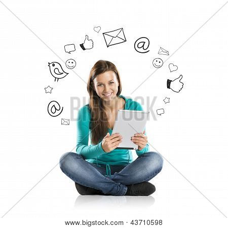Ragazza con tavoletta