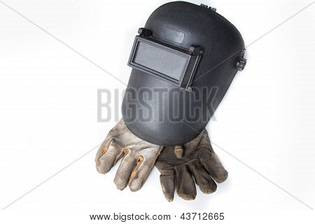 Schweißen, Helm und Handschuhe