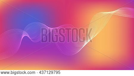 Abstract Color Trendy Gradient Geometric 4k Background. Futuristic Color Shapes Design. Red, Orange 