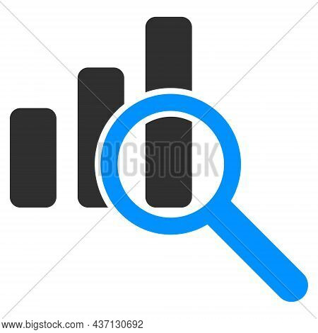 Expore Bar Chart Icon With Flat Style. Isolated Raster Expore Bar Chart Icon Image On A White Backgr