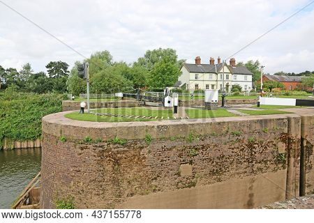 Worcester And Birmingham Canal In Worcester, England