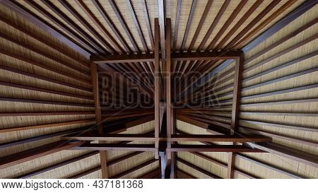 A Traditional Plafond In A Villa. Bali, Indonesia
