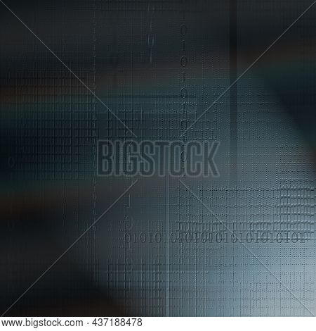 Binary code art. 3D rendering.
