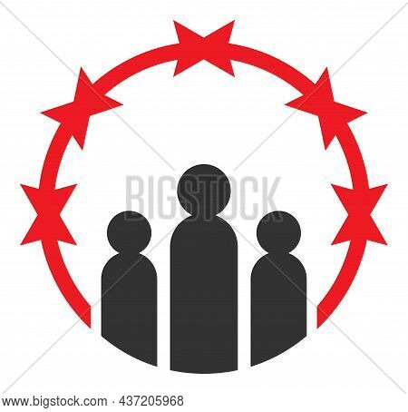 Totalitarism Icon With Flat Style. Isolated Raster Totalitarism Icon Illustrations, Simple Style.
