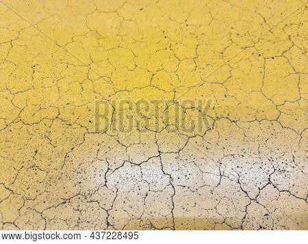 Detailed View On Aged Concrete Walls Fronm Different Modern And Historical Buildings With Cracks And