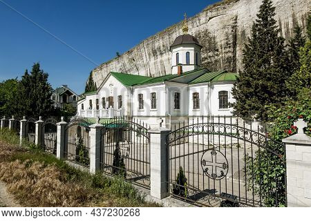 Inkerman.crimea.may 31, 2021.st. Klimentovsky Cave Monastery In The Rock In Inkerman In The Crimea