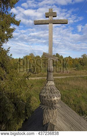 Medvezhyegorsk District, Zaonezhie, Russia - October 12, 2021, Chapel Of Cosmas And Damian In The Ab