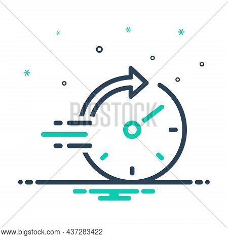 Mix Icon For Rapid Speed Tempo Intense Pace Motion Quickly Fast Swiftly