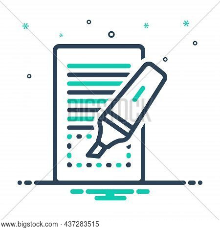 Mix Icon For Highlighted Displayed Marker Blogger Highlight Ink Underline Underscore