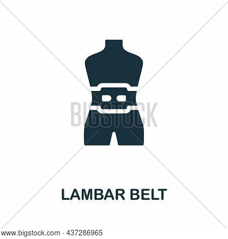 Lambar Belt Icon. Monochrome Sign From Gym Collection. Creative Lambar Belt Icon Illustration For We