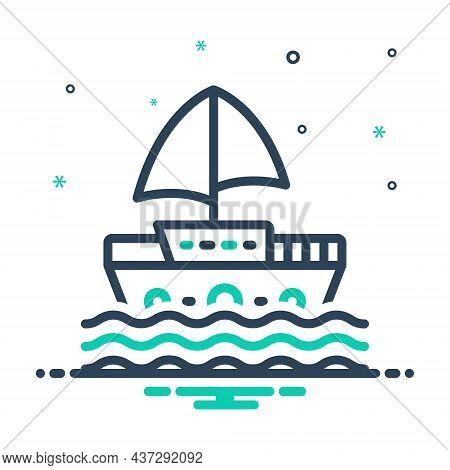 Mix Icon For Boating Sailing Nautical Boat Shipe