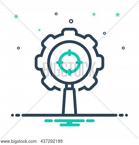 Mix Icon For Relevant Episodic Pertinent Analysis Search Tool Website Cogwheel Infographic