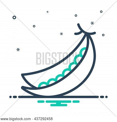 Mix Icon For Peas Bean Green Peapod Pod Nutrition Grain
