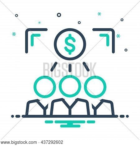 Mix Icon For Investors Banker Lender Capitalist Businessman Depositor Rentier Investment