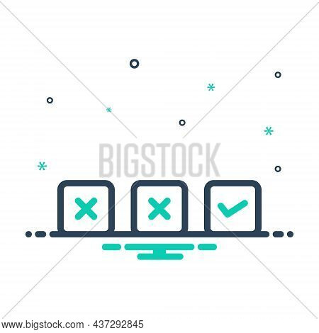 Mix Icon For Final End Closing Eventual Checklist Wrong Right