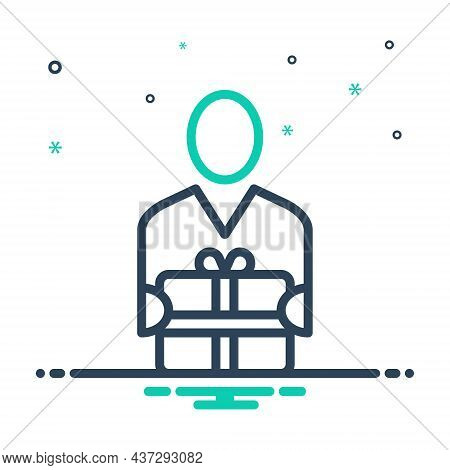 Mix Icon For Recipients Receiver Beneficiary Donee Gift Recipient Consignee Finder