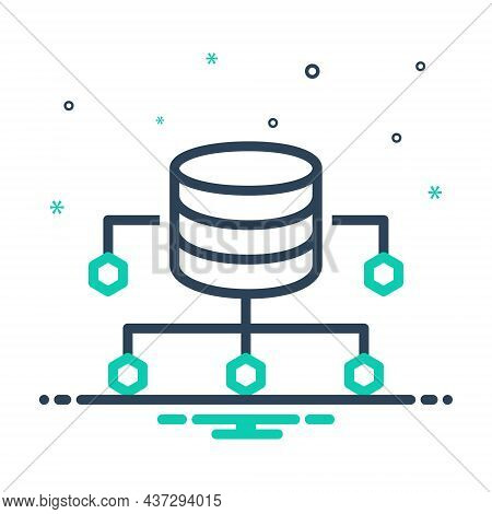 Mix Icon For Driven Data Data-security Data-driven Database Diagram Approach Connection