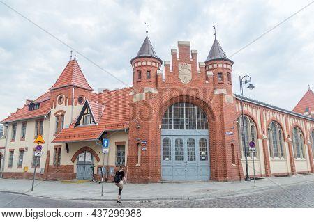 Bydgoszcz, Poland - July 25, 2021: Market Hall, Historic Commercial Building.