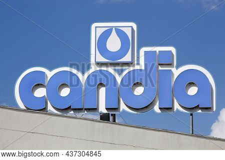 Vienne, France - June 7, 2020: Candia Logo On A Building. Candia Is A French Dairy Brand Founded In 