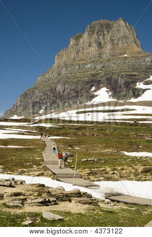 Wanderer auf versteckte Lake trail