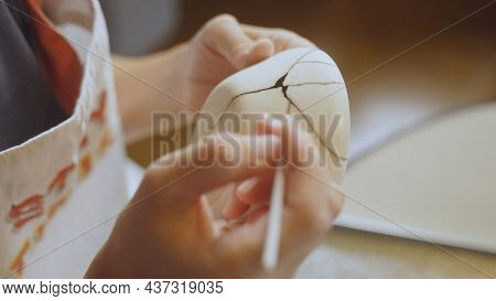Kintsugi Cover Design. Luxury Marble Texture. Crack And Broken Ground Pattern For Wall Arts, Home De