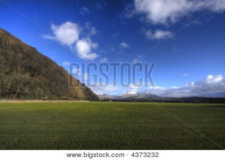 Vinter vy till Snowdonia