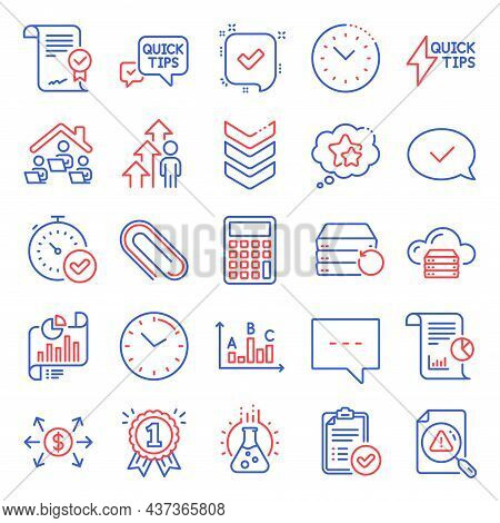 Education Icons Set. Included Icon As Search Document, Approved Agreement, Quick Tips Signs. Dollar 