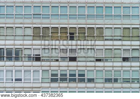 Typical Glazed Buildings Of The City Of A Coruna, In Galicia, Spain