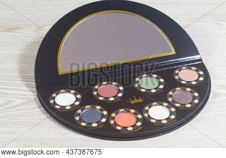 Primelin - France, November 16, 2020 : Open Maxbrands Eye Shadows Box