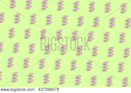 Xi Sign. Xi Letter, Greek Alphabet Symbol, Yellow Minimal Background