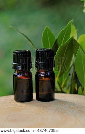 Laurel Oil.bay Leaf Oil.essential Oil Bottles . Laurel Essential Oil.glass Bottles Set And Laurel Le