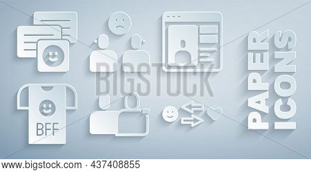 Set Bff Or Best Friends Forever, Dating App Online, Romantic Relationship, Complicated And Chat Mess