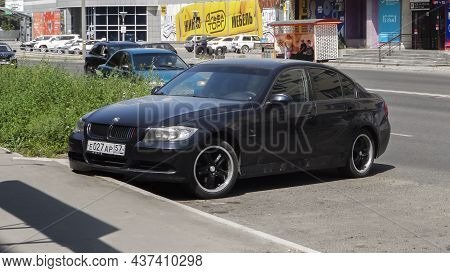 Ust-kamenogorsk, Kz - August 3, 2021. German Car Bmw 3 Series (e90). Compact Executive Car.