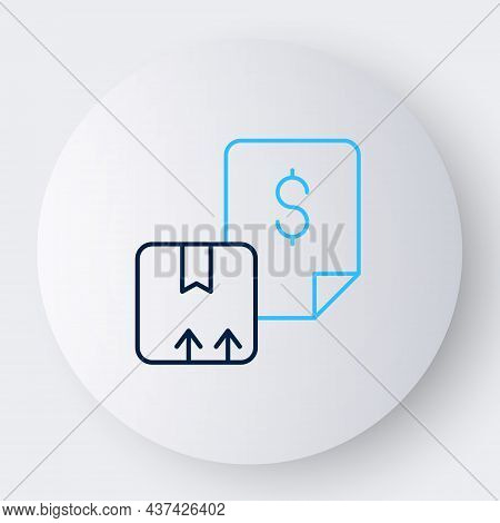 Line Waybill Icon Isolated On White Background. Colorful Outline Concept. Vector