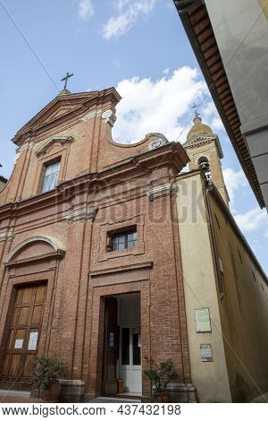 Buonconvento (si), Italy - August 01, 2021: Saint Pietro E Paolo Church, Buonconvento, Tuscany, Ital