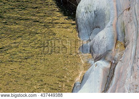 Lavertezzo, Switzerland: Rock Formations In The Clear Water Of The Verzasca River