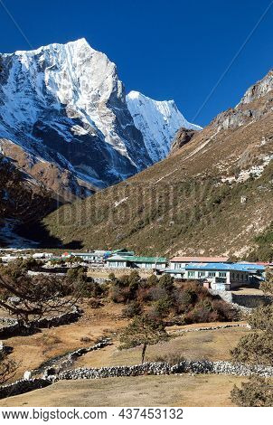 Thame Village, Thame Gompa And Himalaya Mountains Sagarmatha National Park, Nepal