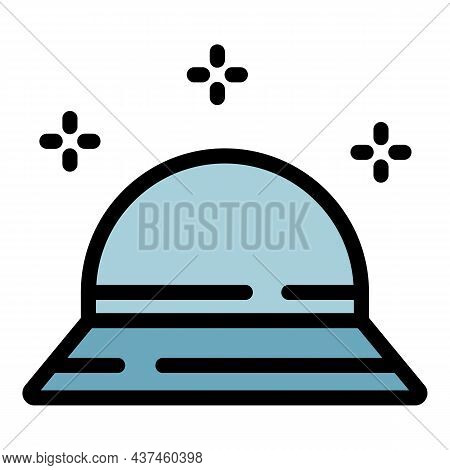 Safari Hat Icon. Outline Safari Hat Vector Icon Color Flat Isolated
