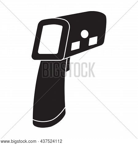Gun Thermometer Vector Icon.black Vector Icon Isolated On White Background Gun Thermometer .