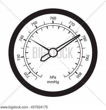 Barometer Vector Icon.black Vector Icon Isolated On White Background Barometer .