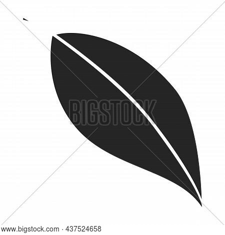 Leaf Avocado Vector Icon.black Vector Logo Isolated On White Background Leaff Avocado.