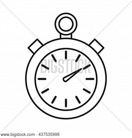 Vector Illustration Of Stopwatch And Clock Sign. Graphic Of Stopwatch And Circle Vector Icon For Sto